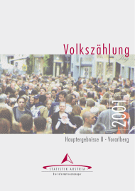 Preview image for 'Volkszählung 2001, Hauptergebnisse II - Vorarlberg'